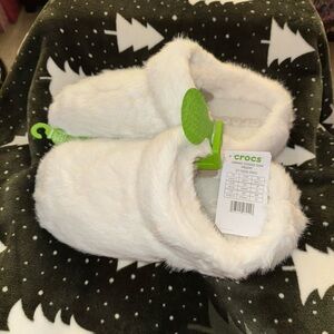 CROCS Cozy Luxe White Slippers